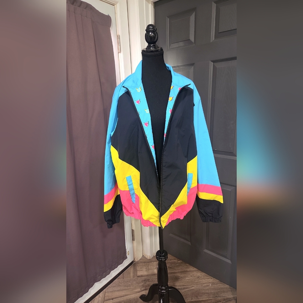 Vibrant Multi-Color Men's Windbreaker